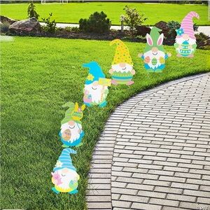 8 1/2" x 11 3/4" Easter Gnome Yard Signs - 6 Pc.